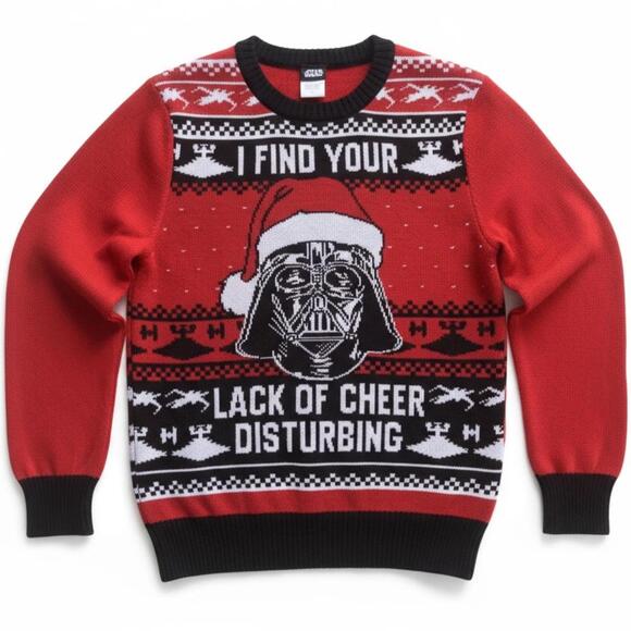 Star Wars Darth Vader Christmas Sweater Lack Of Cheer Disturbing Avail: M-XXL - Picture 3 of 5